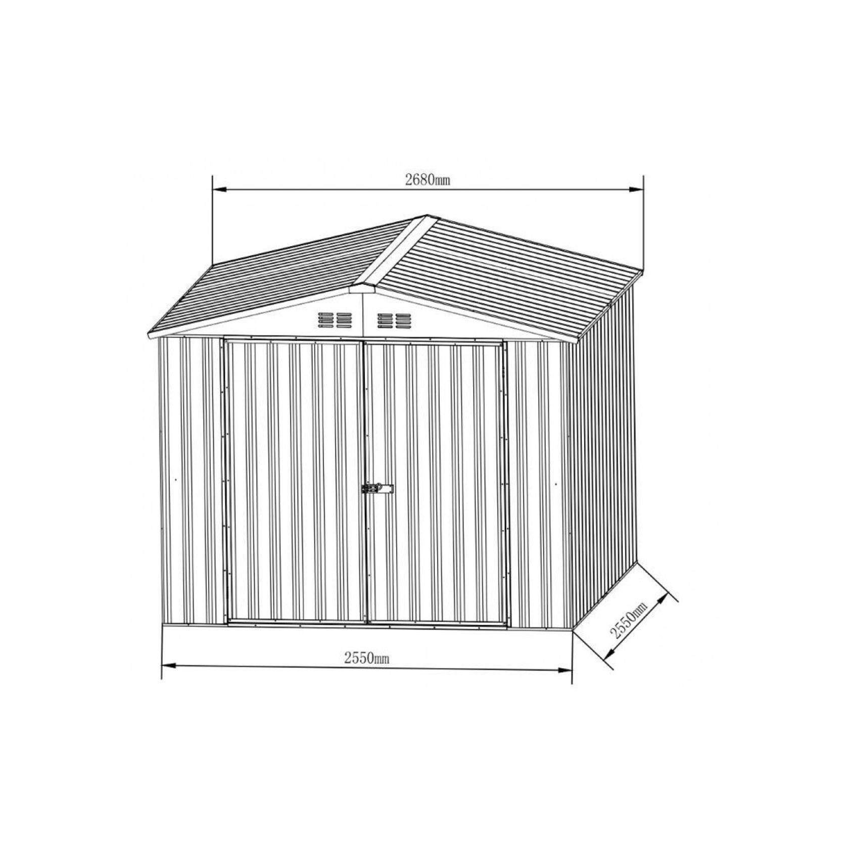 Garden Sheds Grey | YH-G2H0808I-AKL gallery detail image