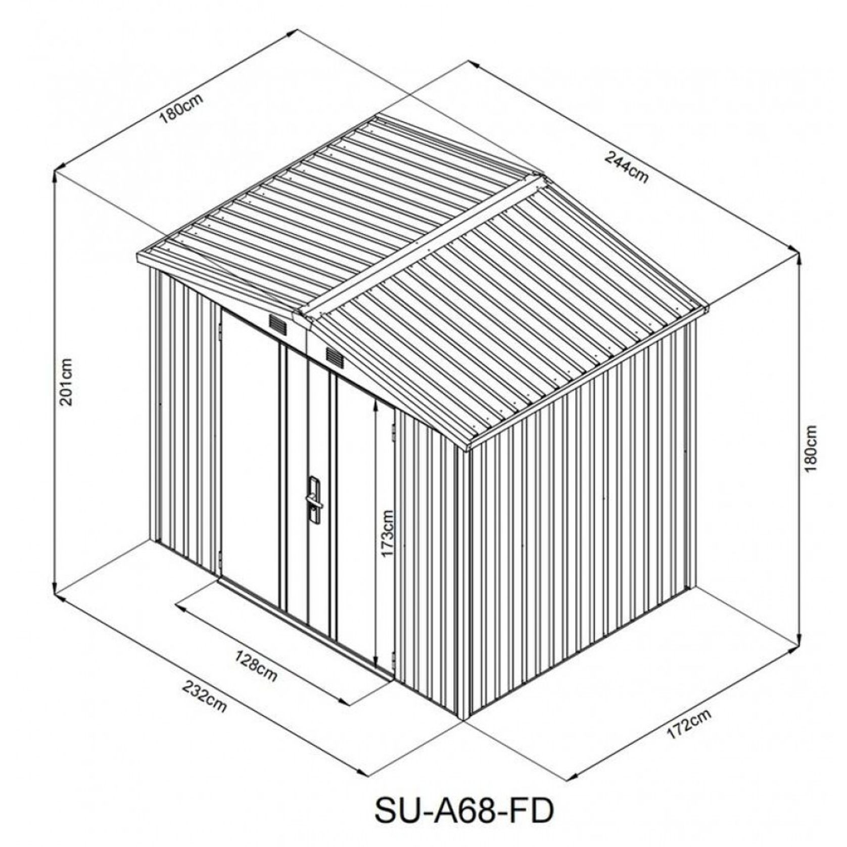 Innosteel D Apex  Shed | DTGS-ISA68-FD-AKL gallery detail image