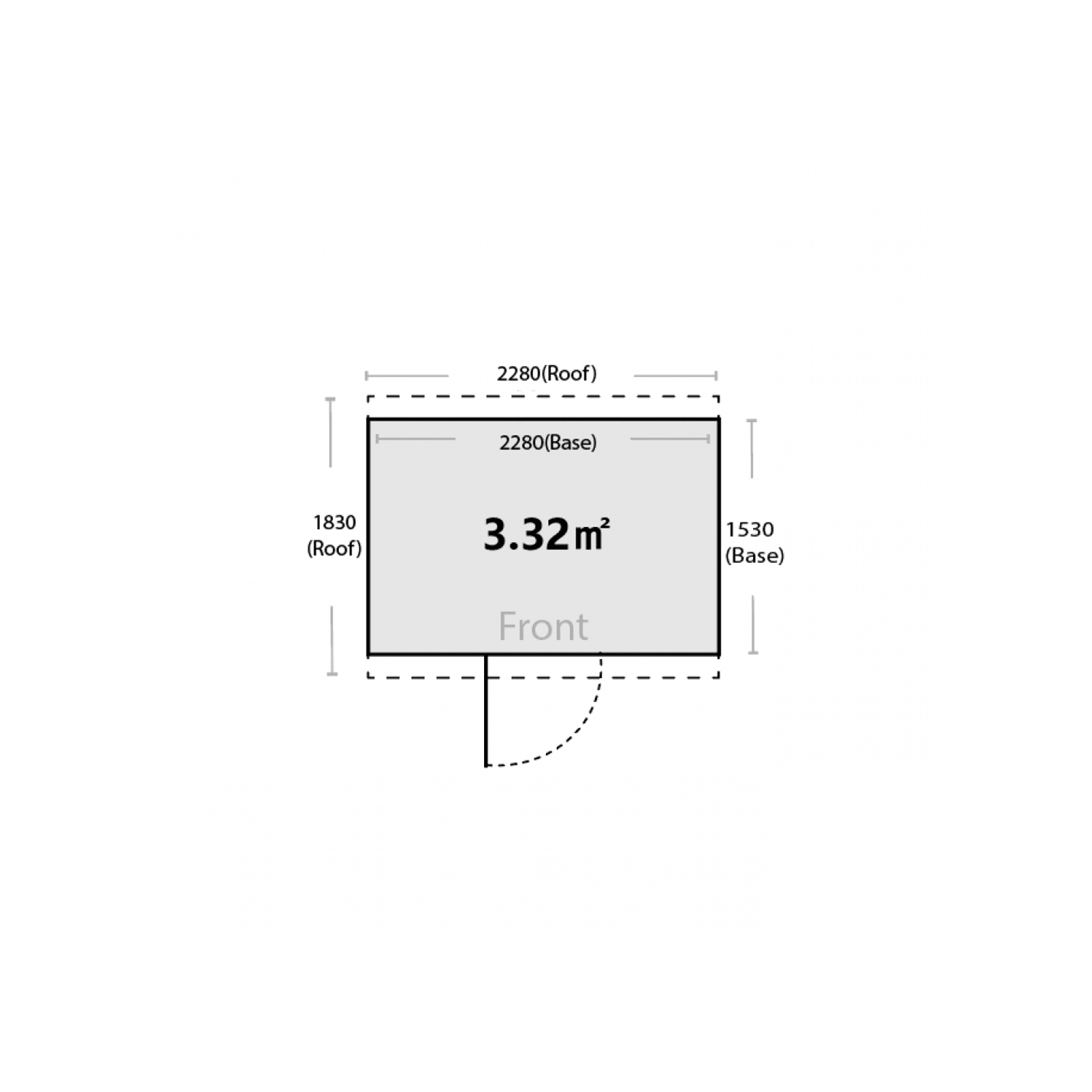 2280 x 1530 x 1980mm Ulti-mates Garden Shed Hazy Grey gallery detail image