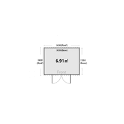 3030 x 2280 x 2025mm Garden Shed Gable Roof Hazy Grey gallery detail image