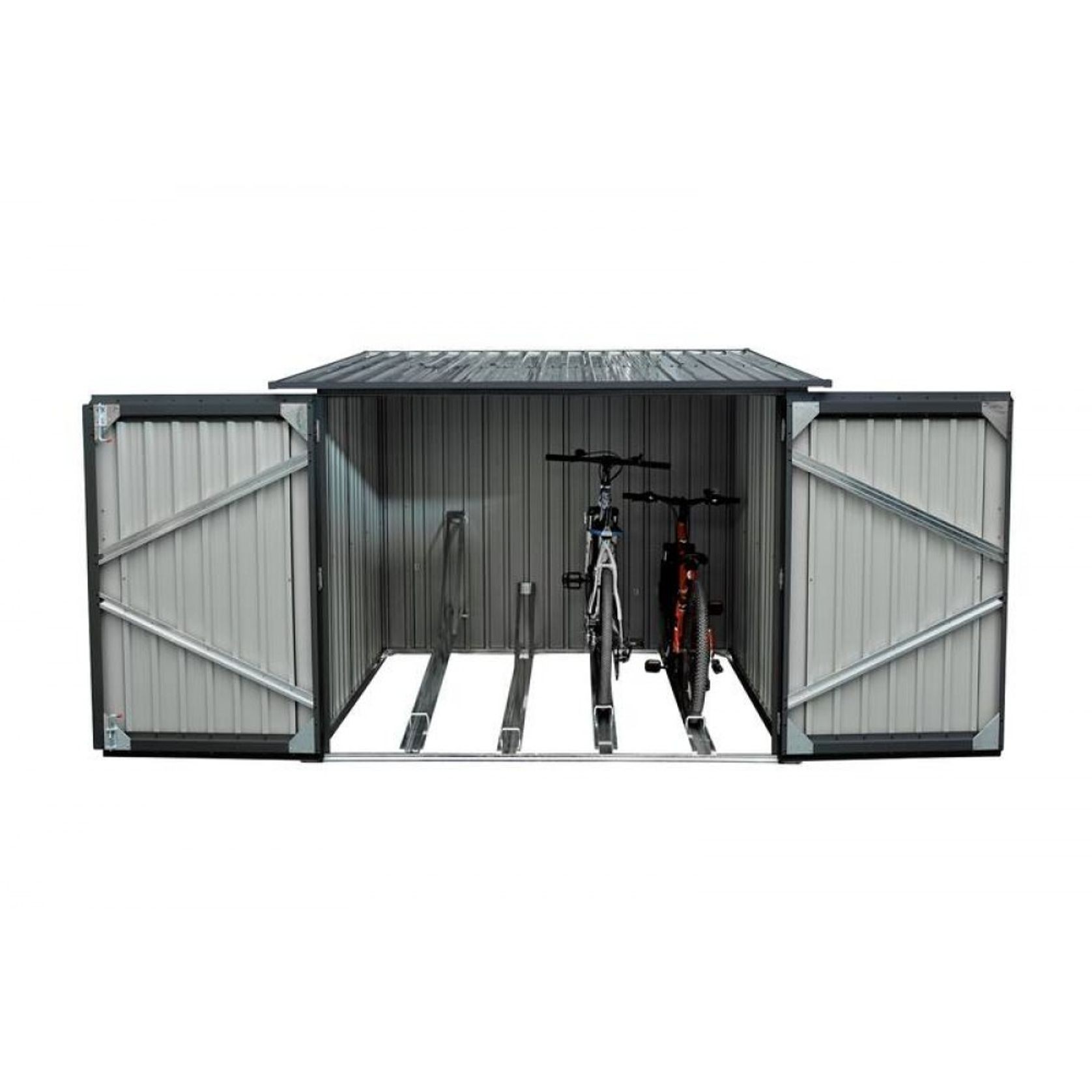Bike Shed Garden Storage Box | Grey gallery detail image