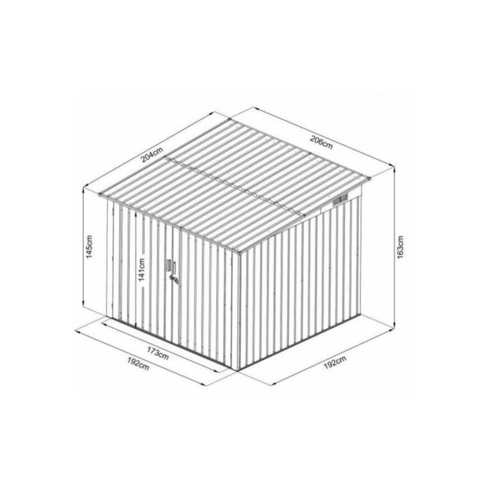 Bike Shed Garden Storage Box | Grey gallery detail image