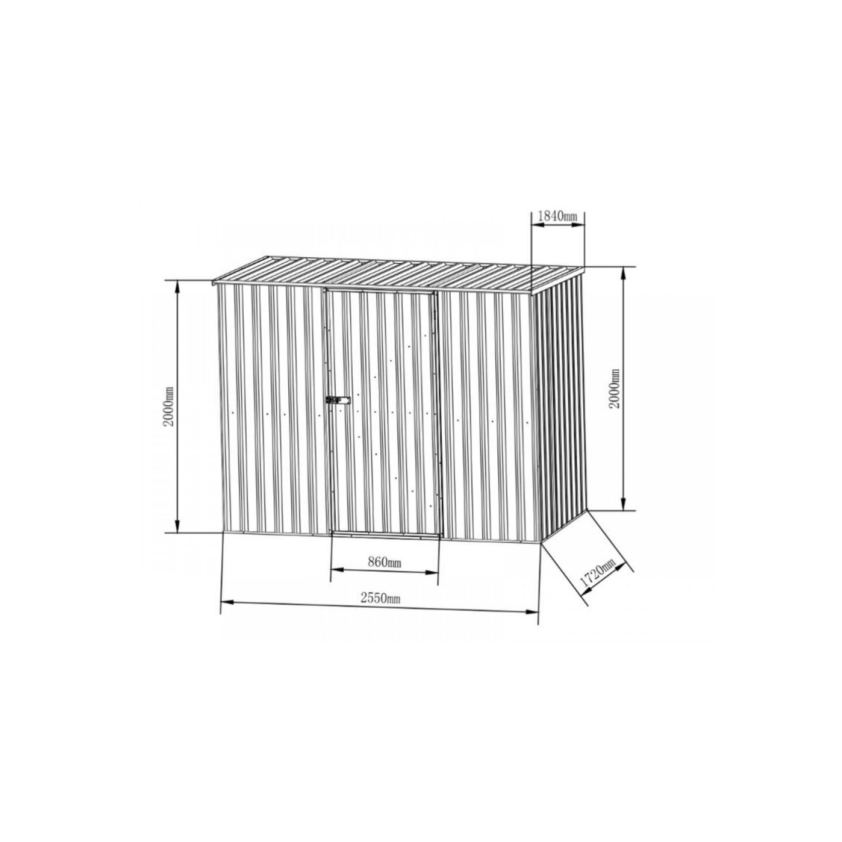 Garden Sheds Grey | YH-F0806-H200-Grey-AKL gallery detail image