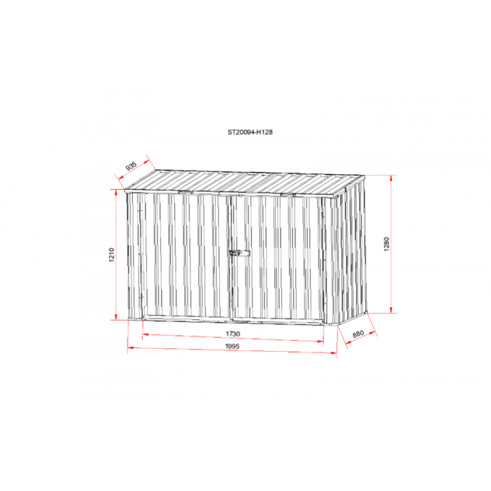 Garden Sheds Grey | YH-ST20094-H128-F-V-AKL gallery detail image