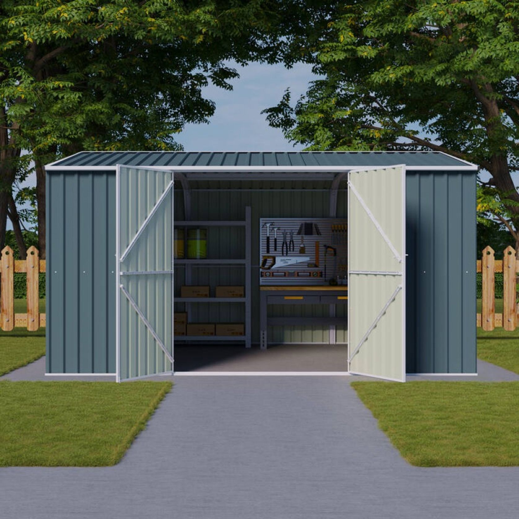 Garden Sheds Grey | YH-G2H1408I-AKL gallery detail image