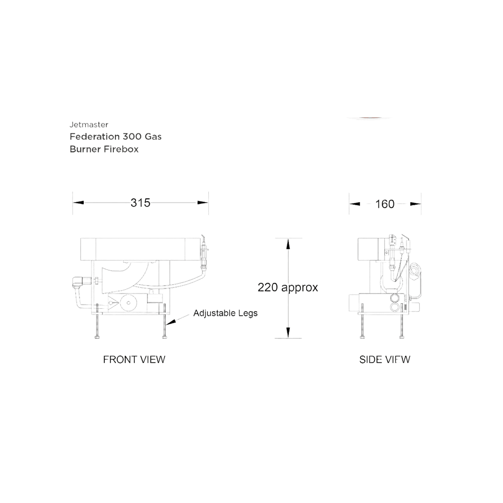 Federation 300 Gas Burner | Gas Fireplace gallery detail image