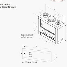 Horizon Lowline Double Sided | Gas Fireplace gallery detail image