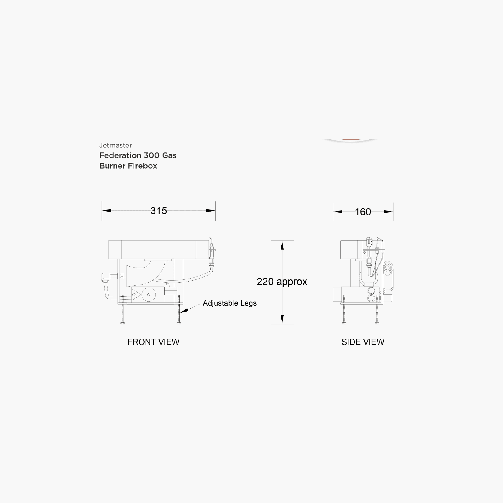 Federation 300 Gas Burner | Gas Fireplace gallery detail image