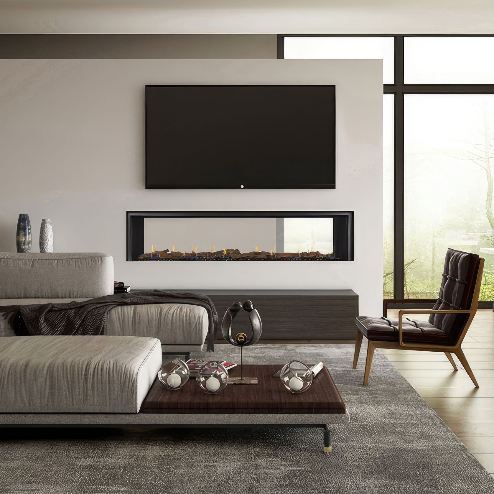 Element Double Sided | Gas Fireplace gallery detail image