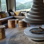 JC Bordelet Eva 992 - Suspended Wood Fireplace gallery detail image