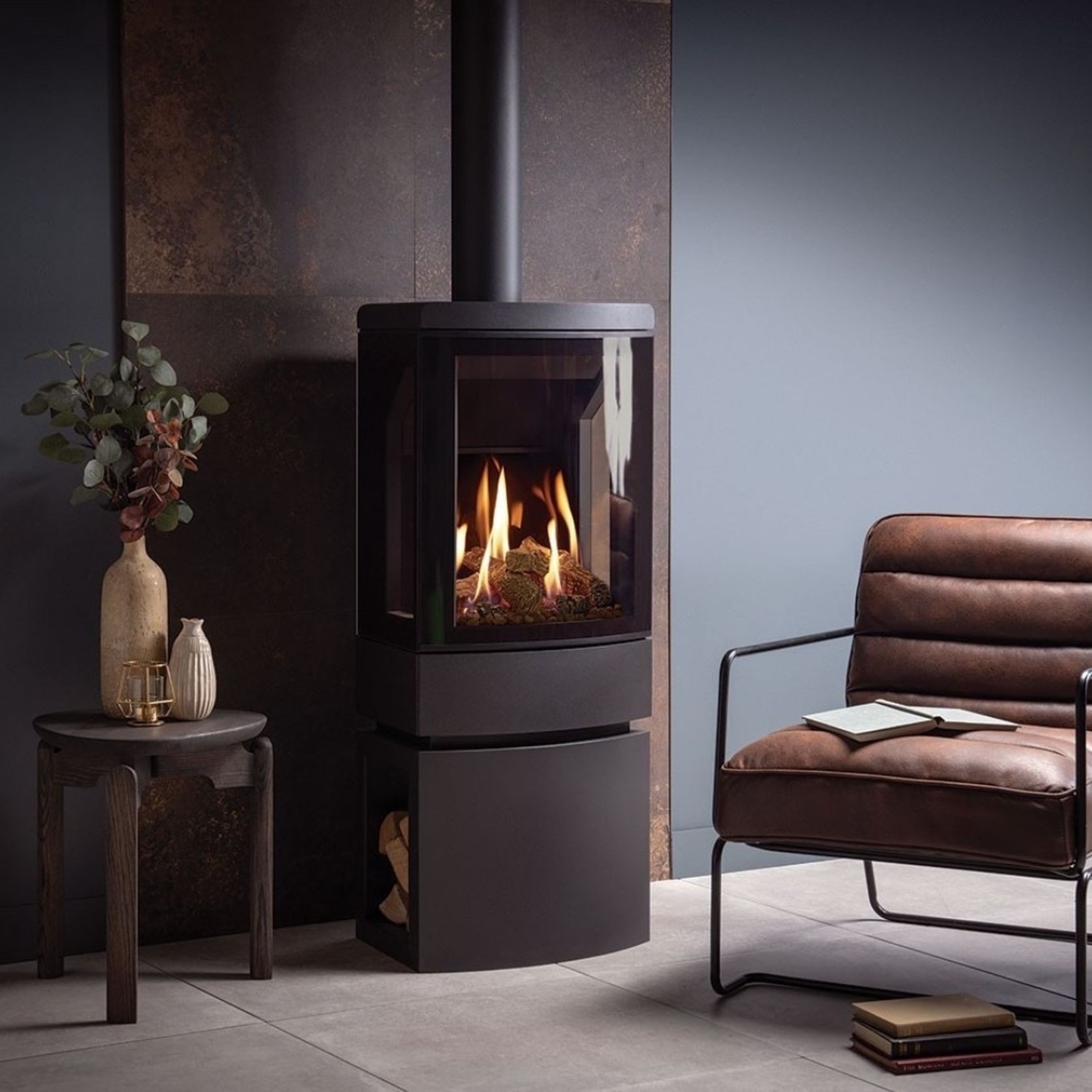 Gazco Loft 3 - Sided Freestanding Gas Fireplace gallery detail image