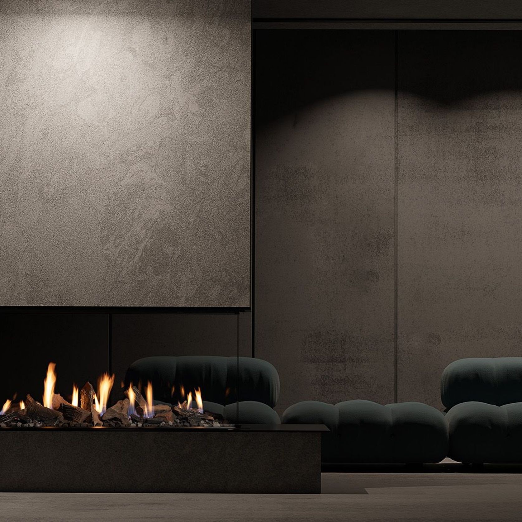 MODE KS1460 Peninsula Gas Fireplace gallery detail image