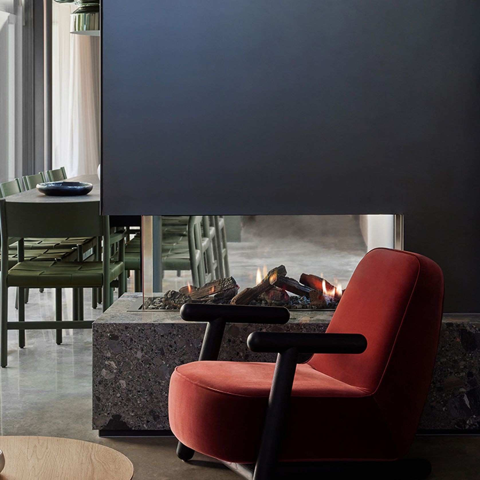 MODE KS1150 Peninsula Gas Fireplace gallery detail image