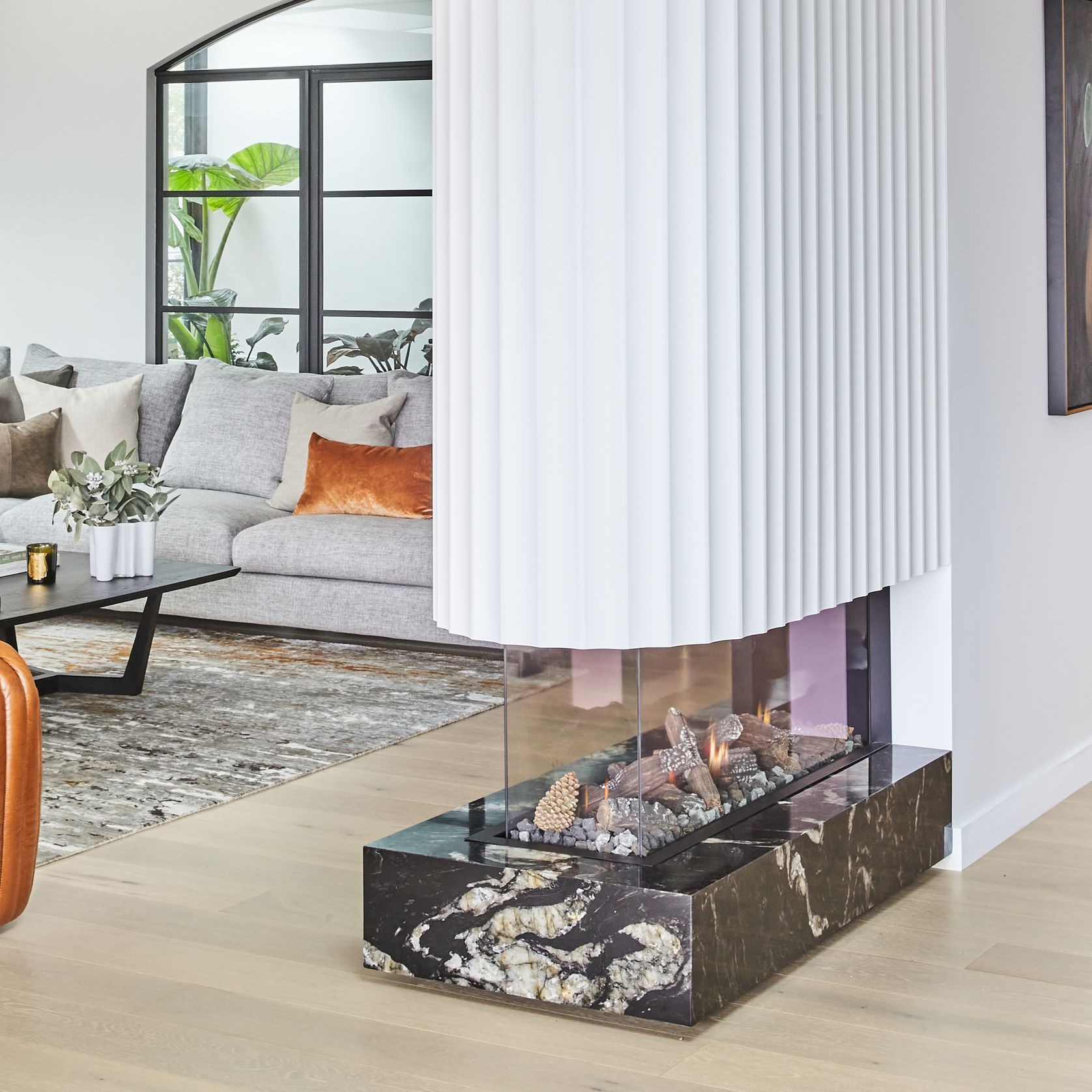MODE KS1150 Peninsula Gas Fireplace gallery detail image