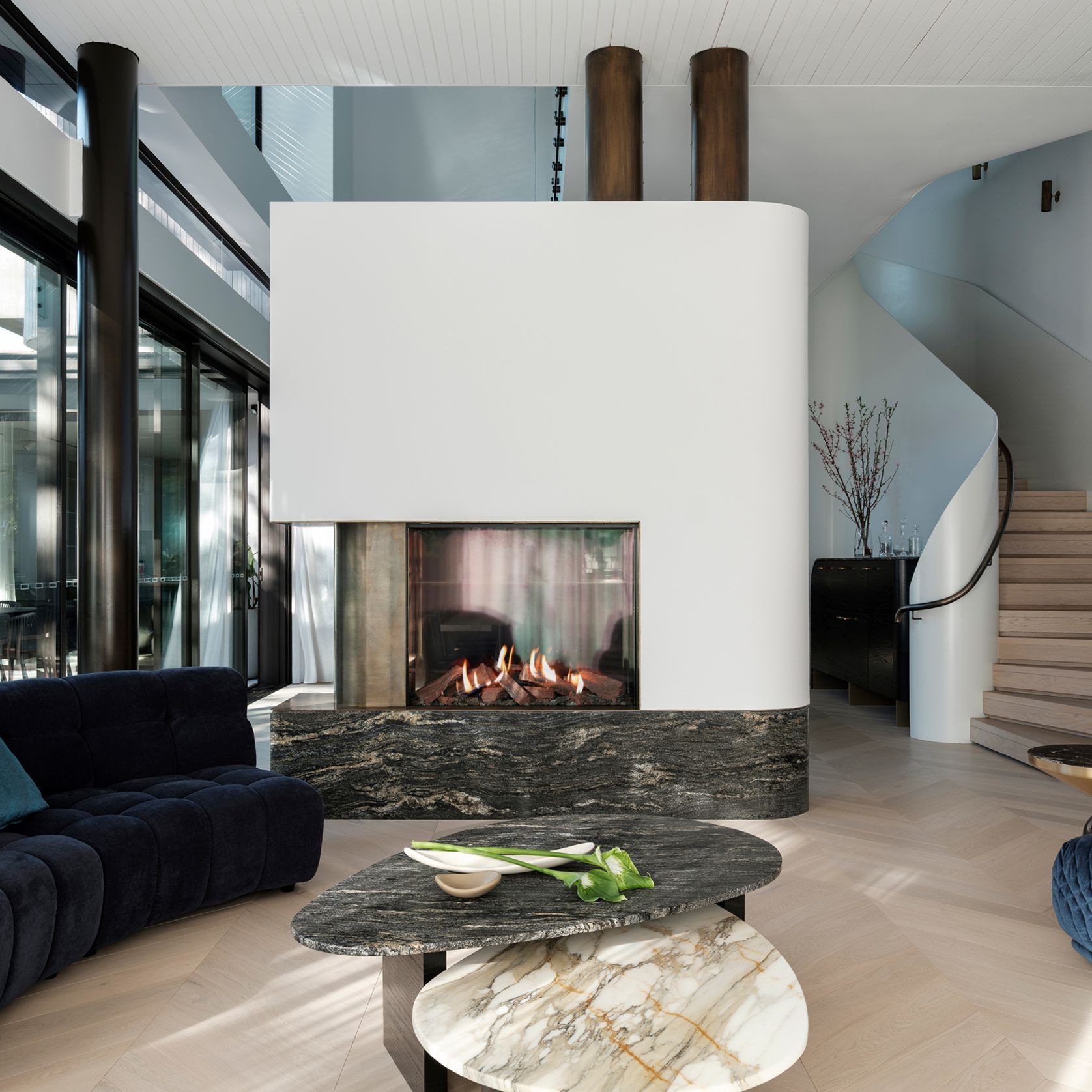 MODE KS1150 Tall Gas Fireplace gallery detail image