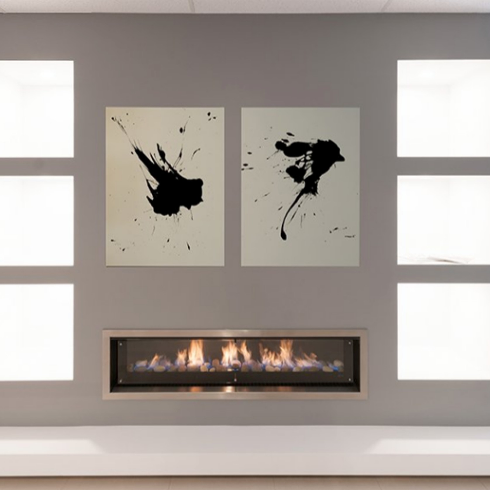 Real Flame Landscape Gas Fire gallery detail image