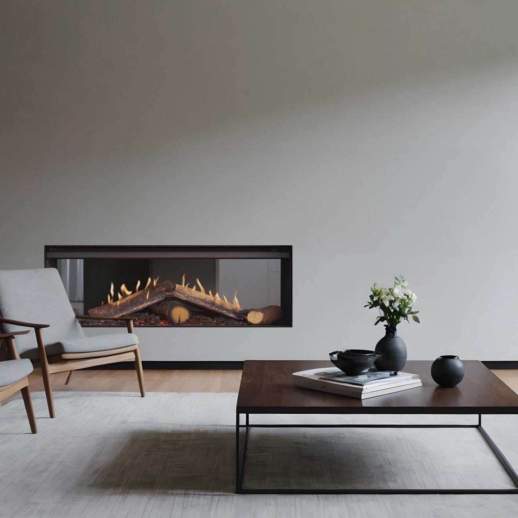 Linear 1000 Gas Fireplace with FlameTech gallery detail image