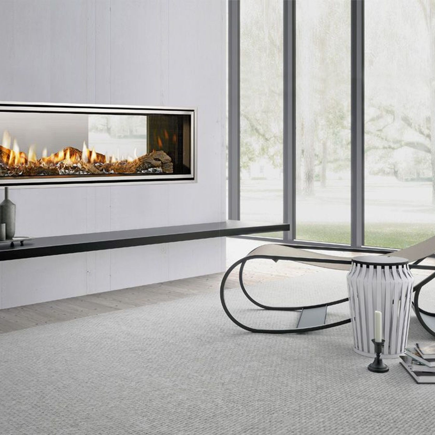 Mezzo Series Double Sided | Gas Fireplace gallery detail image
