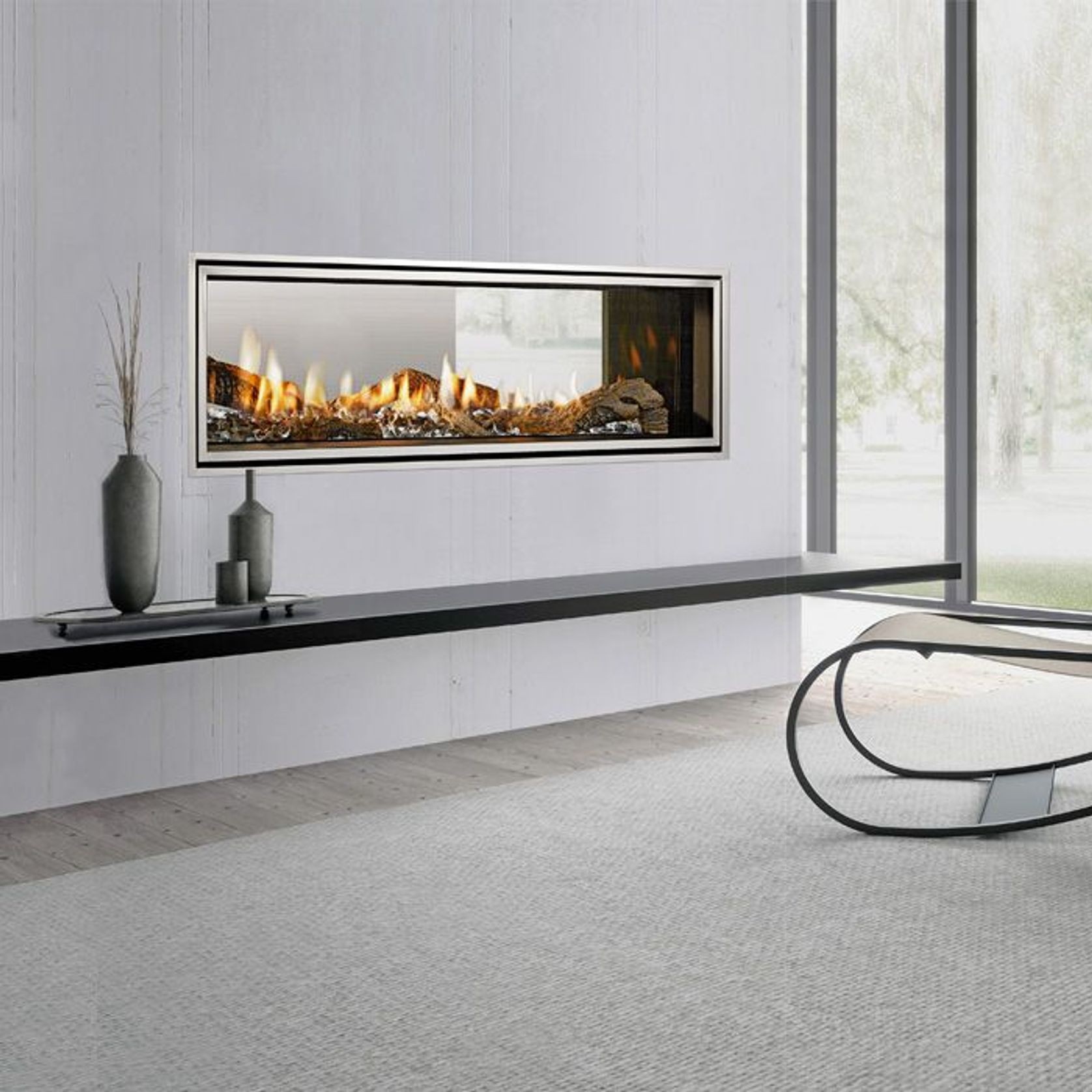 Mezzo Series Double Sided | Gas Fireplace gallery detail image