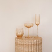 Petal Champagne Flute | Light Amber | Set of 4 gallery detail image