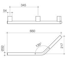 Opal Support Rail 135 Degree Left Handed gallery detail image