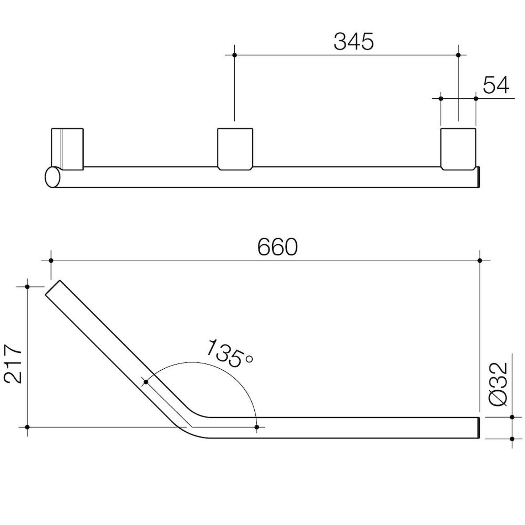 Opal Support Rail 135 Degree Right Handed gallery detail image