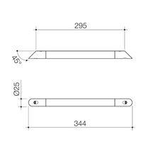 Opal Support Corner Shower Rail gallery detail image