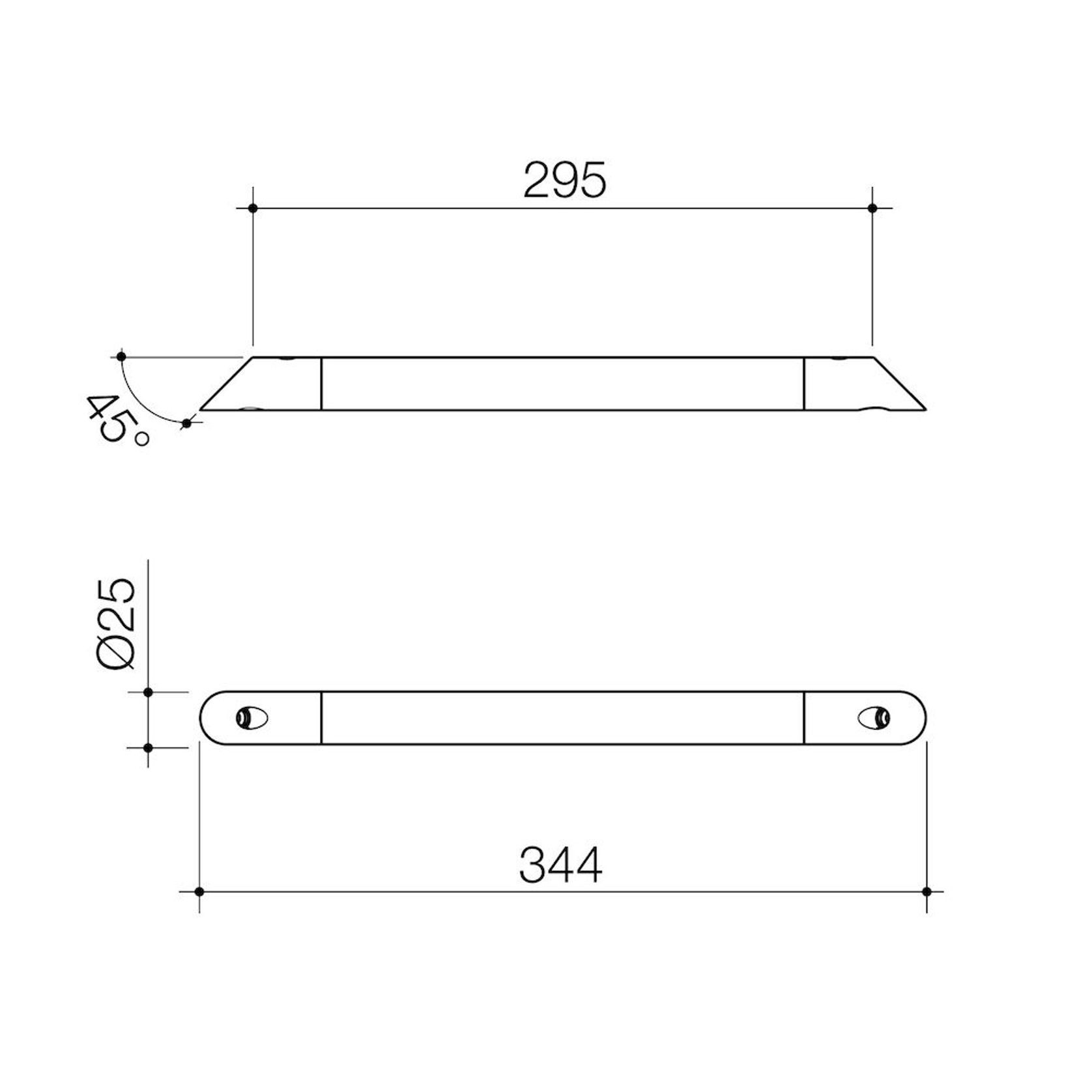Opal Support Corner Shower Rail gallery detail image