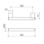 Opal Support Rail 300mm Straight gallery detail image