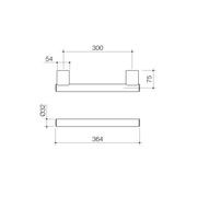 Opal Support Rail 300mm Straight gallery detail image