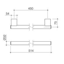Opal Support Rail 450mm Straight gallery detail image