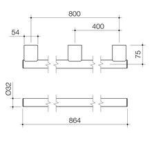 Opal Support Rail 800mm Straight gallery detail image