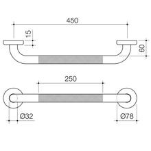Home Collection Straight Knurled Grab Rail gallery detail image