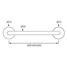 CleanSeal Straight Grab Rail - 600mm gallery detail image