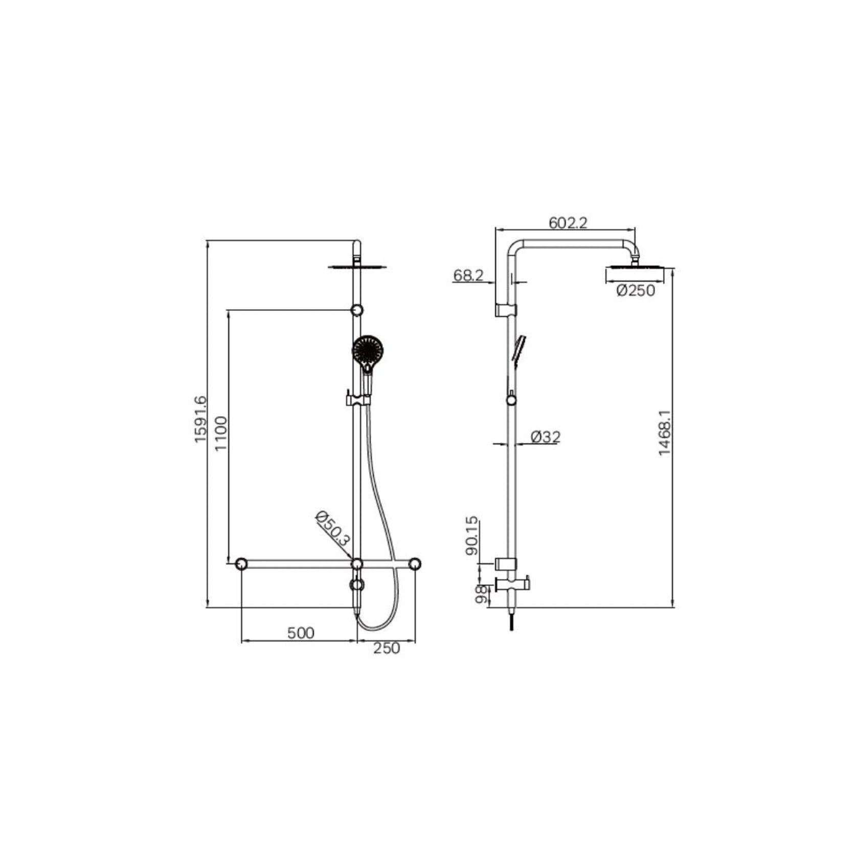 Calibre Mecca T Bar Grab Rail by Avail gallery detail image