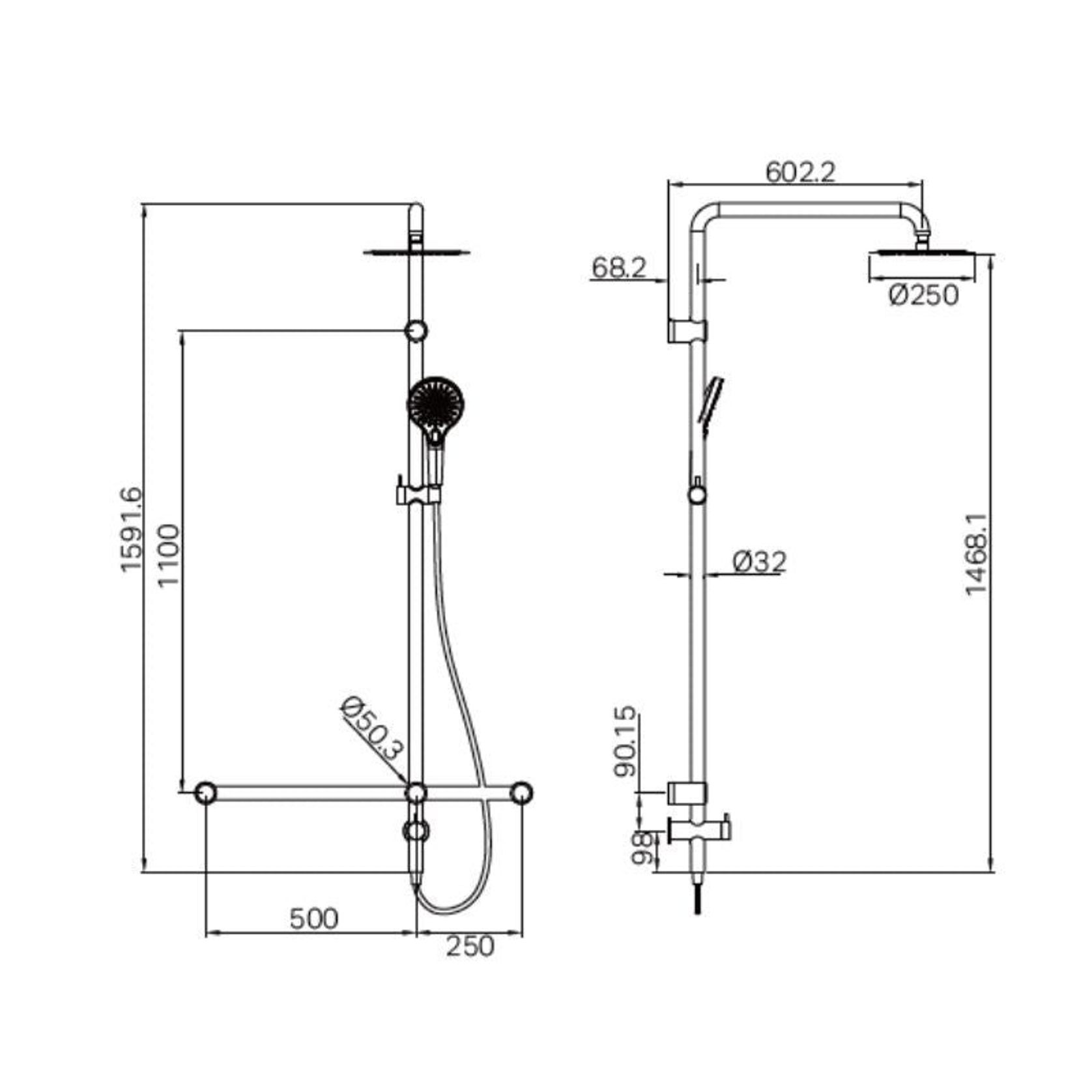 Calibre Mecca T Bar Grab Rail by Avail gallery detail image