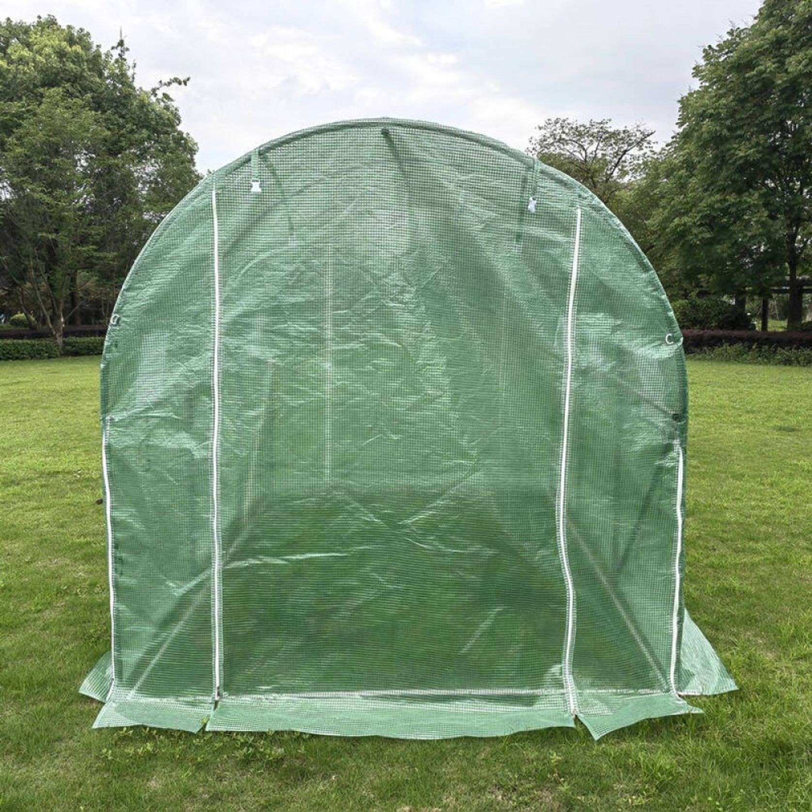 Strong Tunnel Greenhouse Galvanised Frame Side Open | 3m gallery detail image