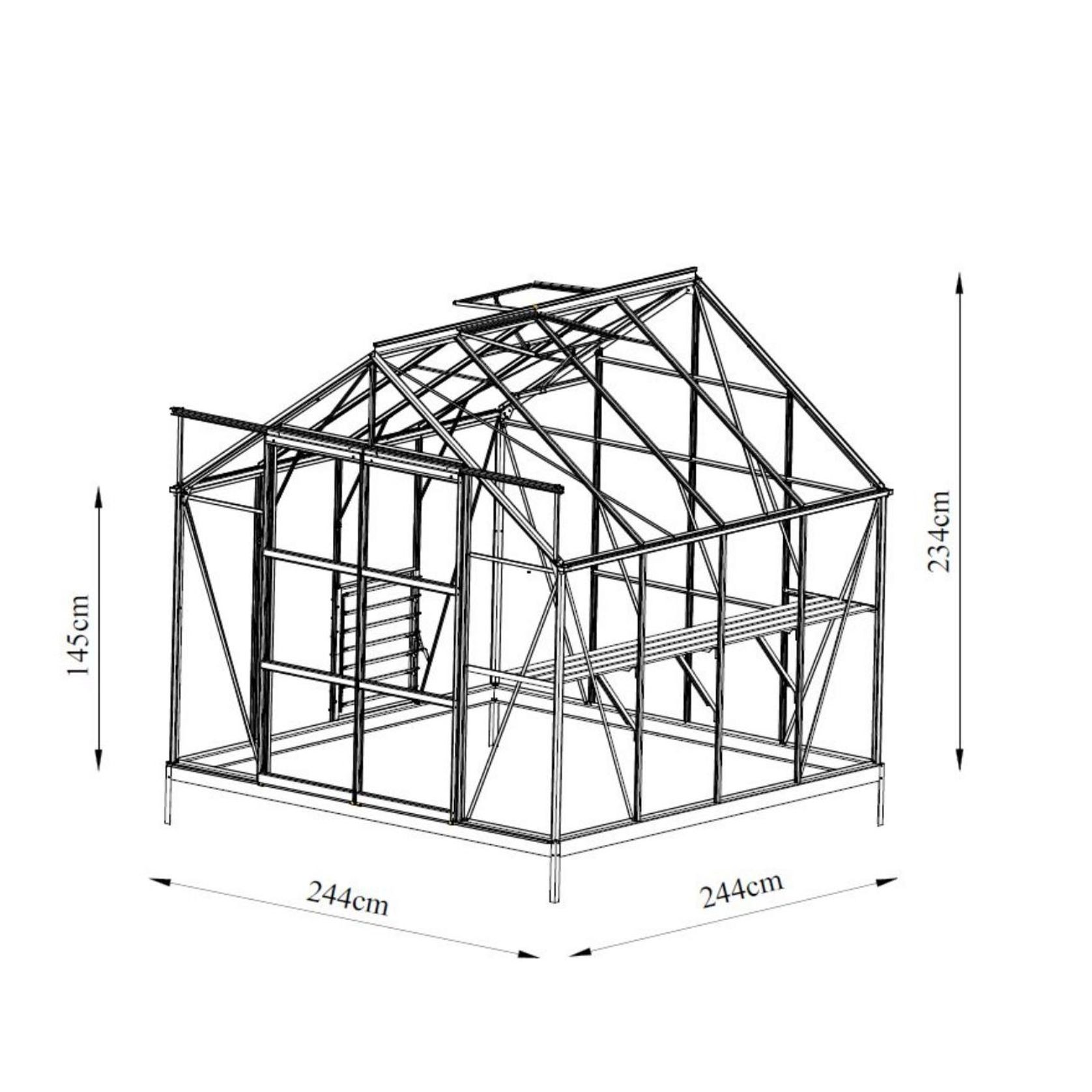 Glasshouse 4mm toughened glass | FW-HX0808 gallery detail image