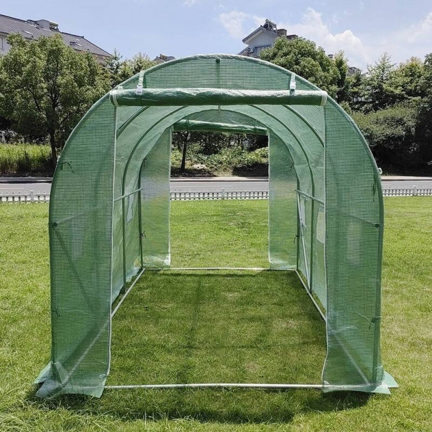 Strong Tunnel Greenhouse Galvanised Frame | 3m gallery detail image