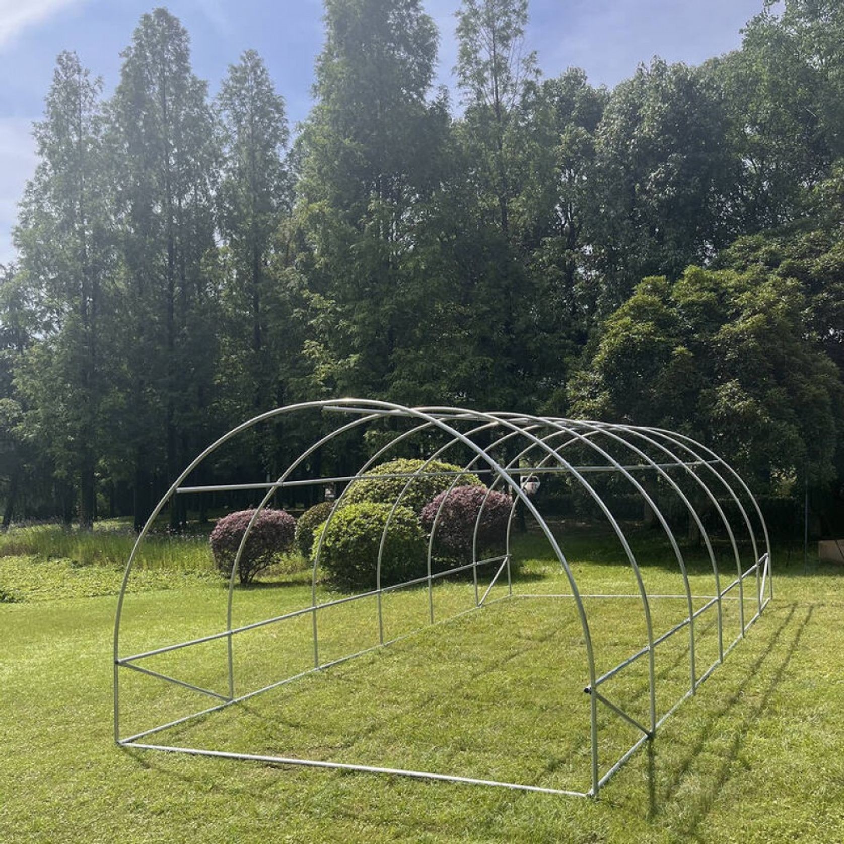 Strong Tunnel Greenhouse Galvanised Frame | 6m gallery detail image