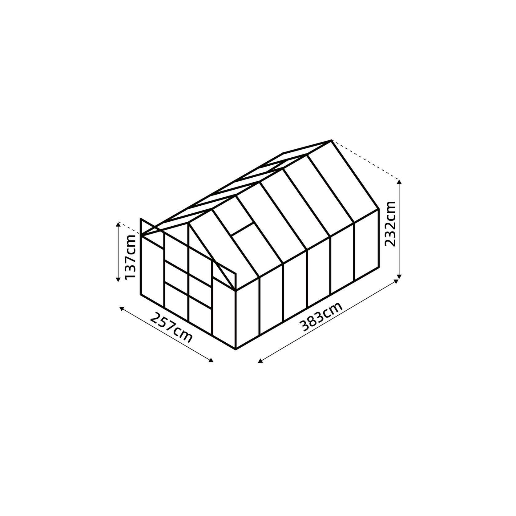Glasshouse 4mm Toughened Glass 2570 x 3830 x 2320mm gallery detail image