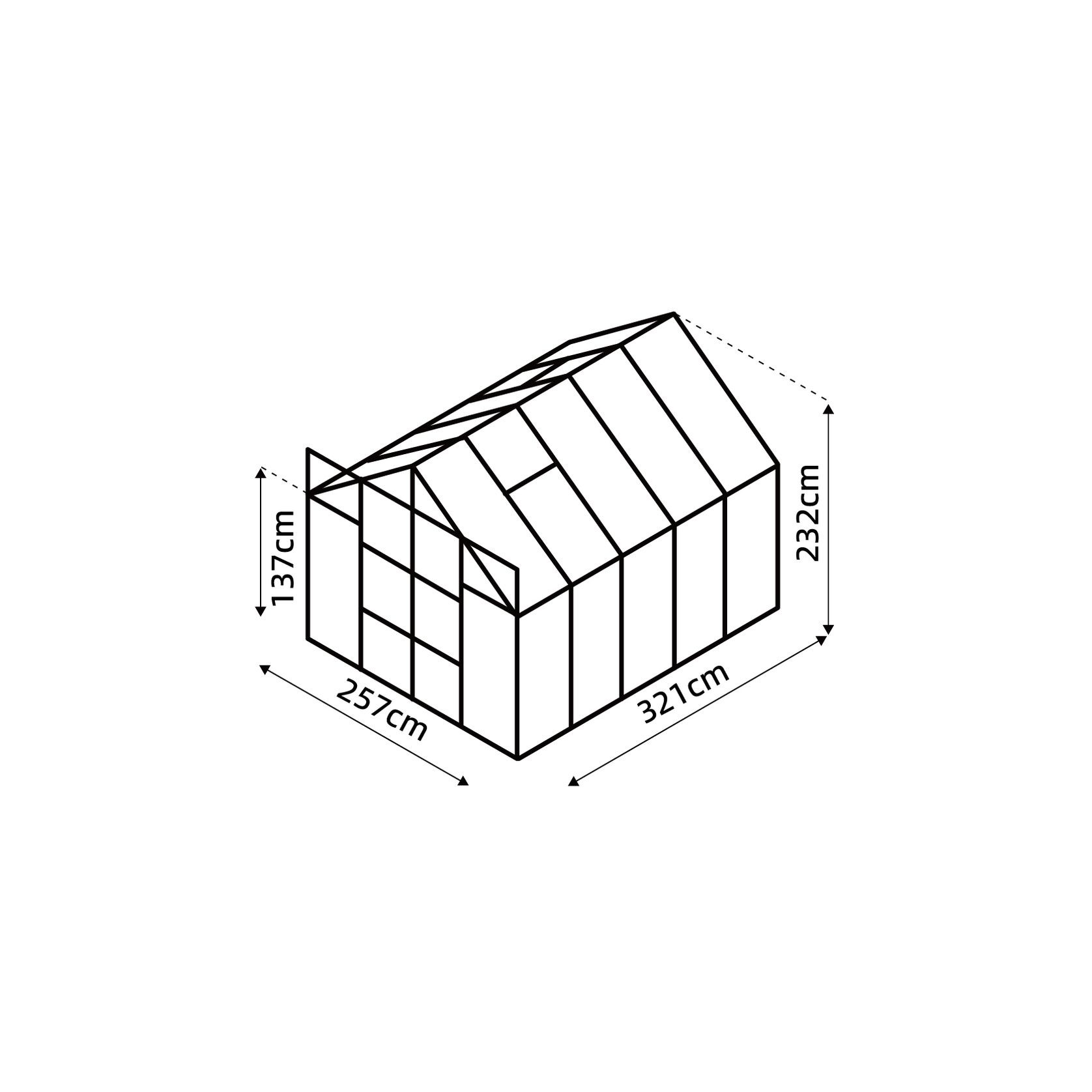 Glasshouse 4mm Toughened Glass 2570 x 3210 x 2320mm gallery detail image