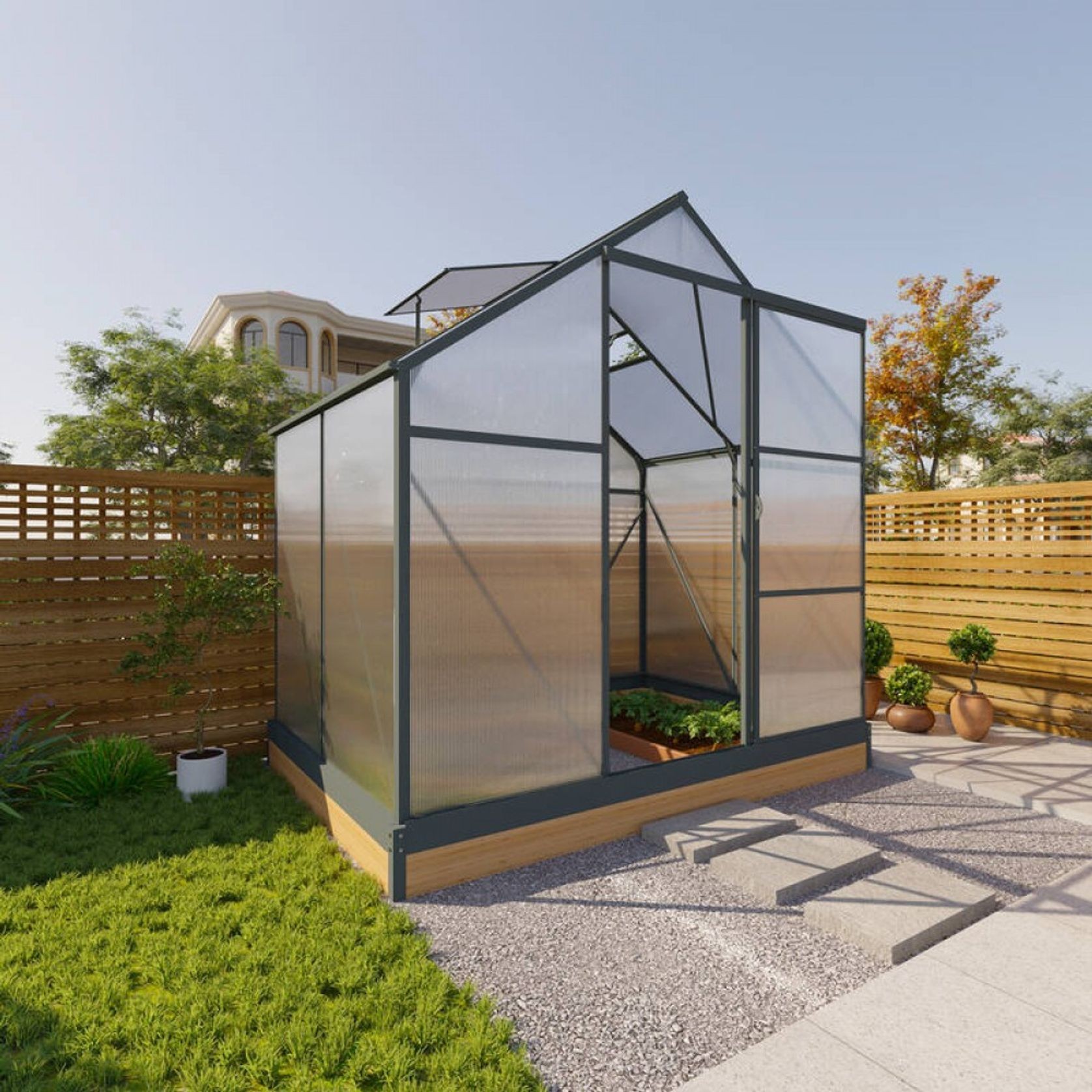 Greenhouse 6mm Twin Wall 2230 x 1540 x 2150mm gallery detail image