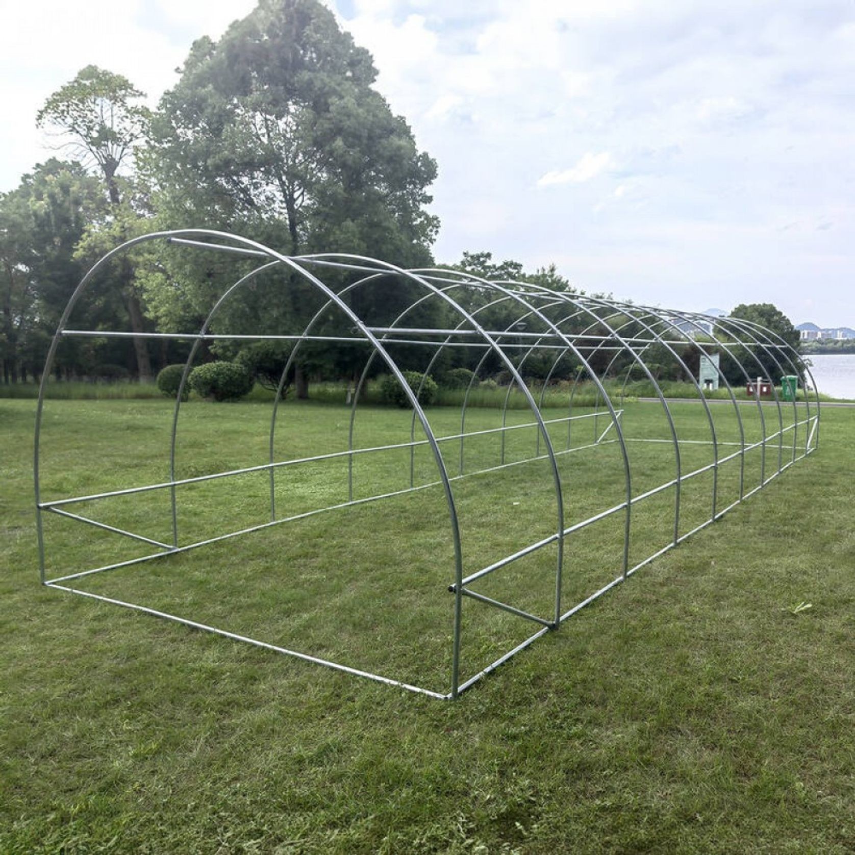 Strong Tunnel Greenhouse Galvanised Frame | 10m gallery detail image