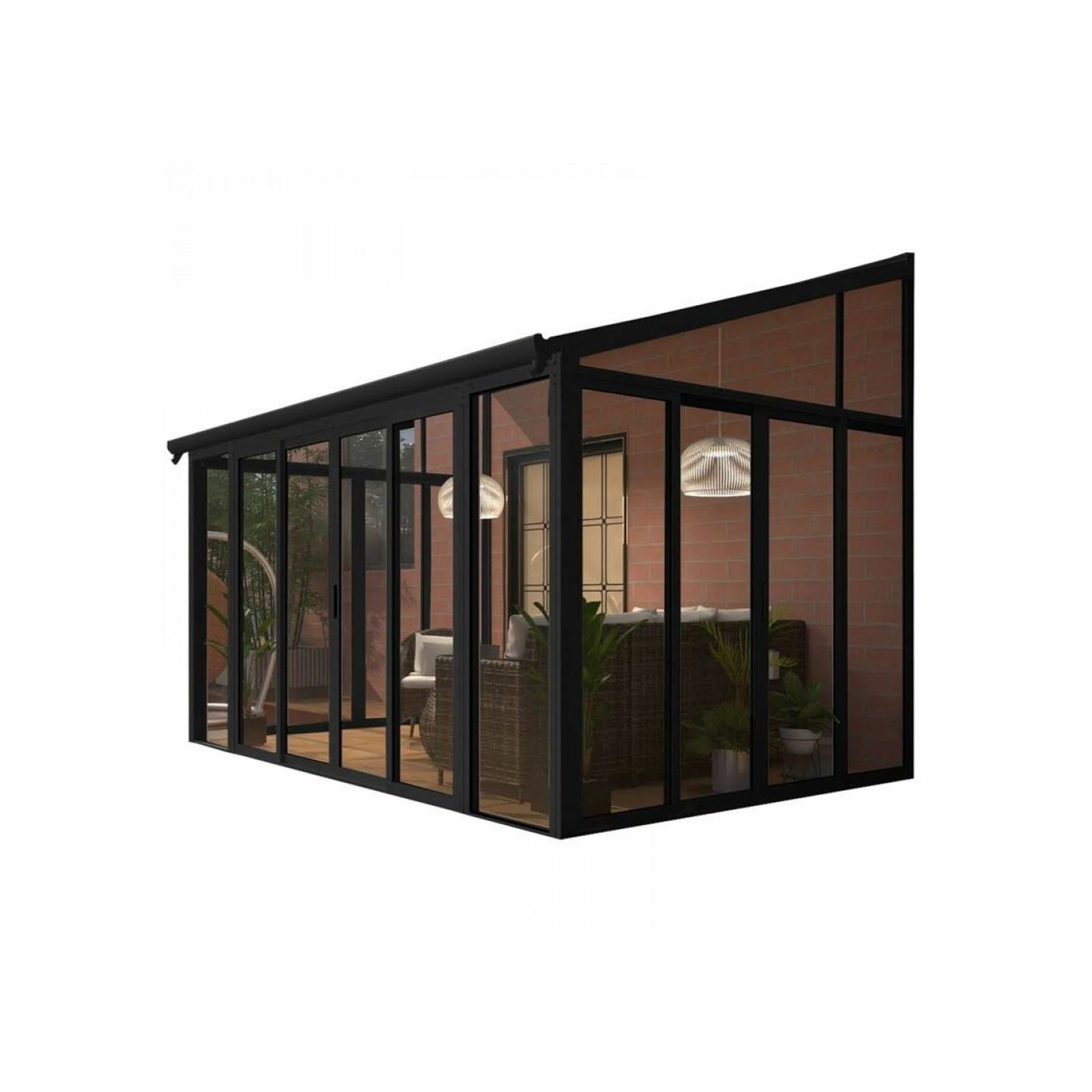 Aluminium Outdoor Sunroom Kit | DTGS-QA7-OR-BK gallery detail image