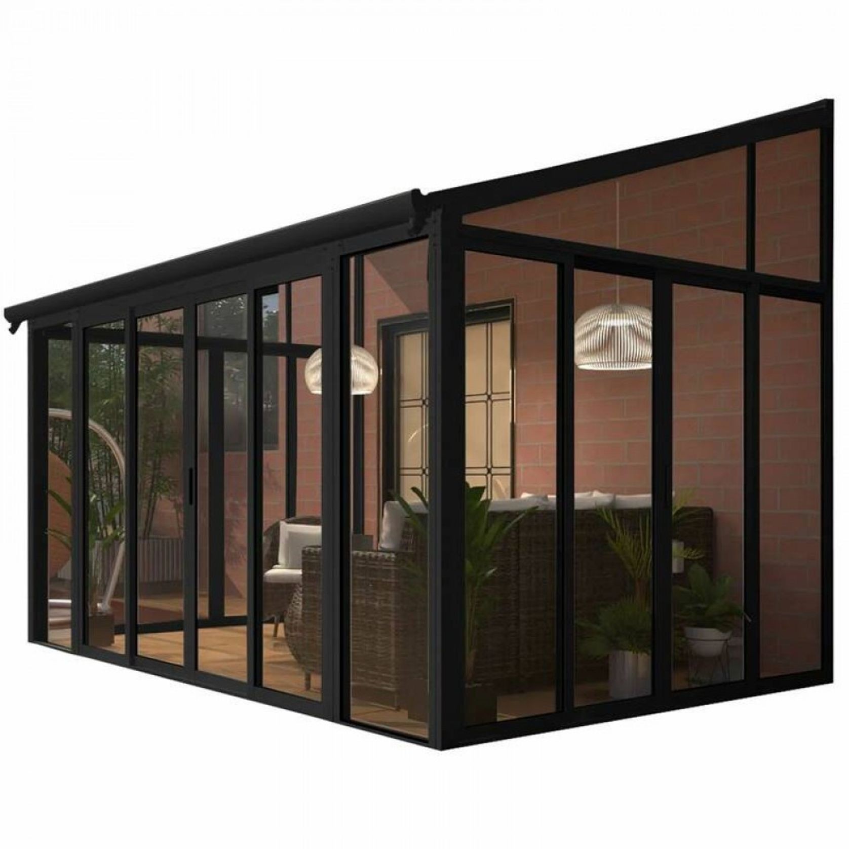 Aluminium Outdoor Sunroom Kit | DTGS-QA7-OR-BK gallery detail image