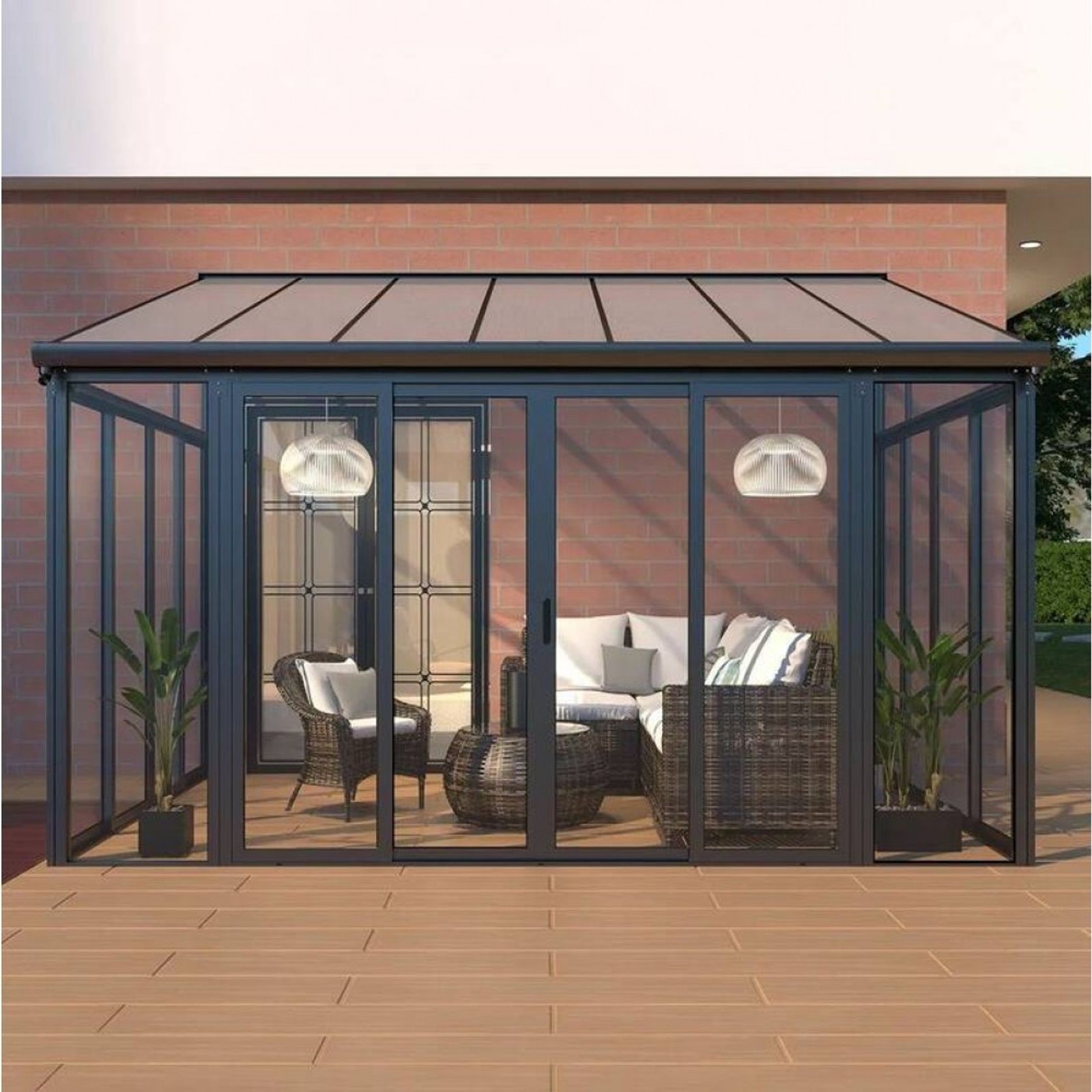 Aluminium Outdoor Sunroom Kit | DTGS-QA7-OR-BK gallery detail image