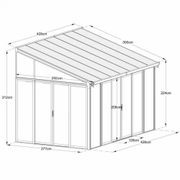 Aluminium Outdoor Sunroom Kit | DTGS-QA7-OR-BK gallery detail image
