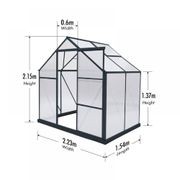 Greenhouse 6mm Twin Wall 2230 x 1540 x 2150mm gallery detail image
