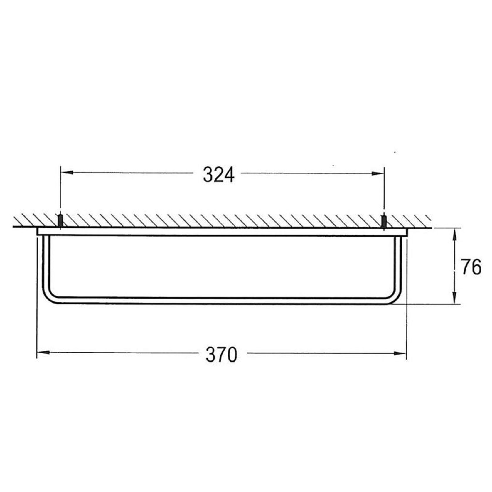 Cubic Short Towel Rail 370mm gallery detail image